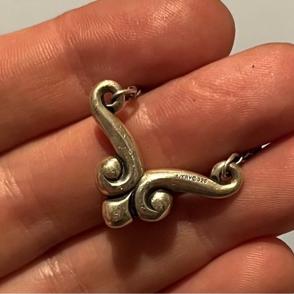 James Avery sterling silver double scroll necklace— rare! - Picture 2 of 6